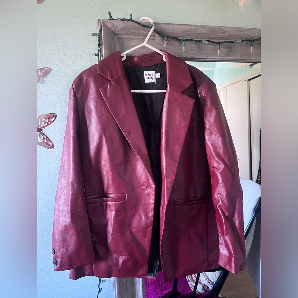 Faux leather jacket